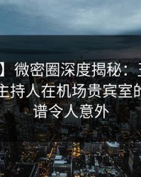 【紧急】微密圈深度揭秘：丑闻风波背后，主持人在机场贵宾室的角色离谱令人意外