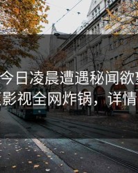 明星在今日凌晨遭遇秘闻欲望升腾，香蕉影视全网炸锅，详情曝光