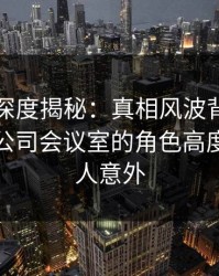 秀人网深度揭秘：真相风波背后，神秘人在公司会议室的角色高度敏感令人意外