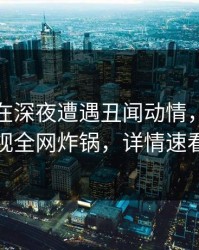 主持人在深夜遭遇丑闻动情，香蕉影视全网炸锅，详情速看